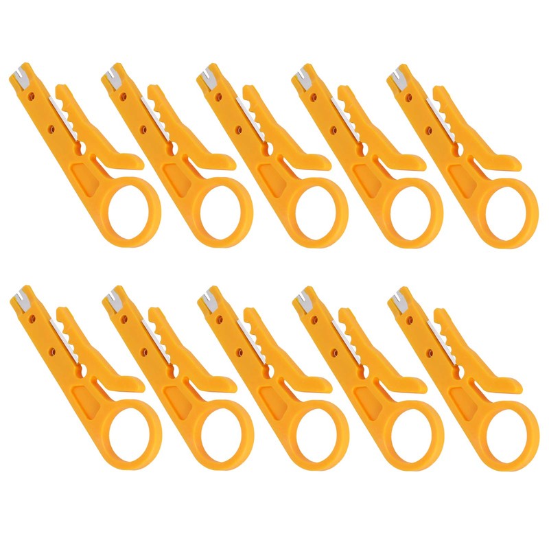 Network Wire Stripper, 10Pcs Mini Wire Stripper, for CAT‑5,CAT‑5e and