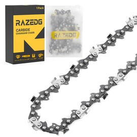 Carbide Chainsaw Chain 20 Inch, 3/8" Pitch, .050" Gauge, 72 Drive Links, Fits Stihl MS311, MS391, Husqvarna 455 (Rancher), 460 (Rancher), Poulan Pro and More- E72 (1 Chain)