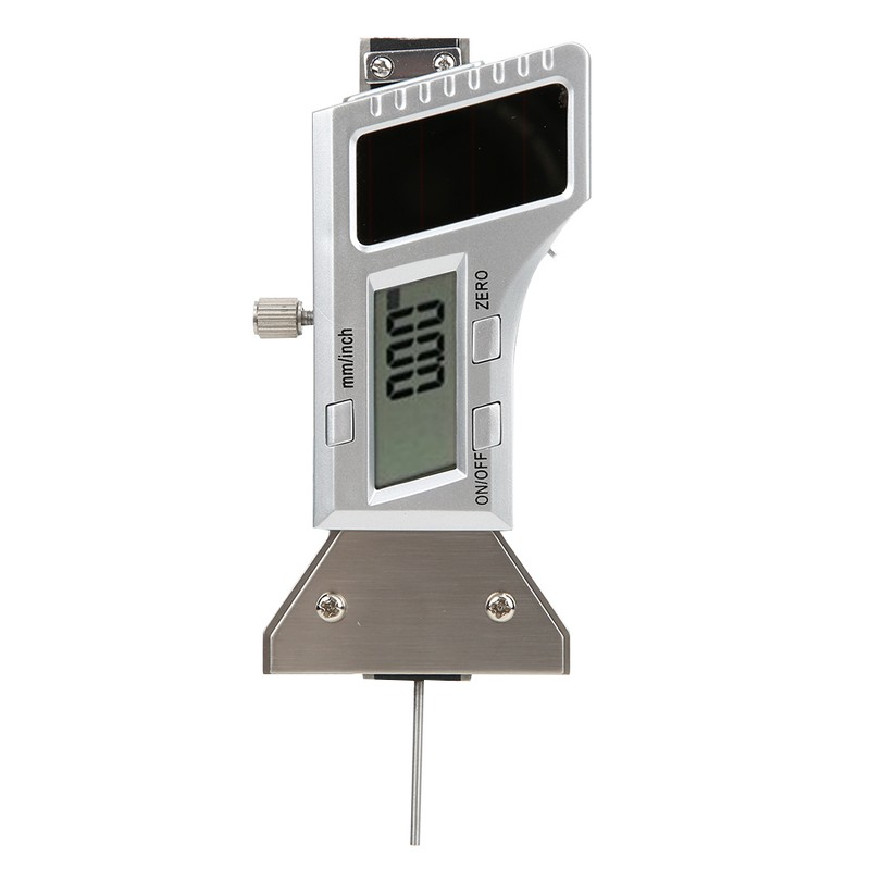 Solar Energy Digital Tyre Tread Depth Gauge Caliper Stainless Steel
