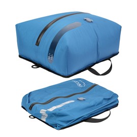 Vacuum Bags for Clothes, Reusable TPU Vacuum Bags with Airtight Valve, Travel Nylon Organiser with Waterproof Zip, Airtight Packing Cubes for Suitcase, Backpack, Hand Luggage