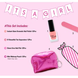 Baby Shower Nail Gift Sets for Boy and Girl, It's a boy Gift, It's a girl Gift (24 PACKS, It's a Girl)
