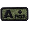Type A + Tactical Blood Type Embroidered Velcro Patch Olive