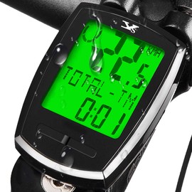 KASTEWILL Waterproof Wireless Bicycle Computer, German Bicycle Speedometer Wireless Tachometer Bicycle LCD Backlight 6 Languages Cycling Computer Wireless Odometer for Cycling Realtime Speed Track Distance