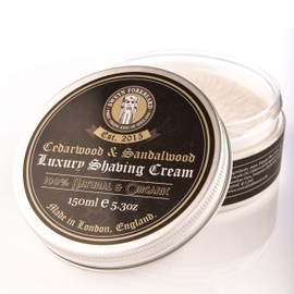 Organic Shaving Cream Cedarwood & Sandalwood Sweyn Forkbeard 150ml - 100% Organic Shaving Cream for Men Made in London