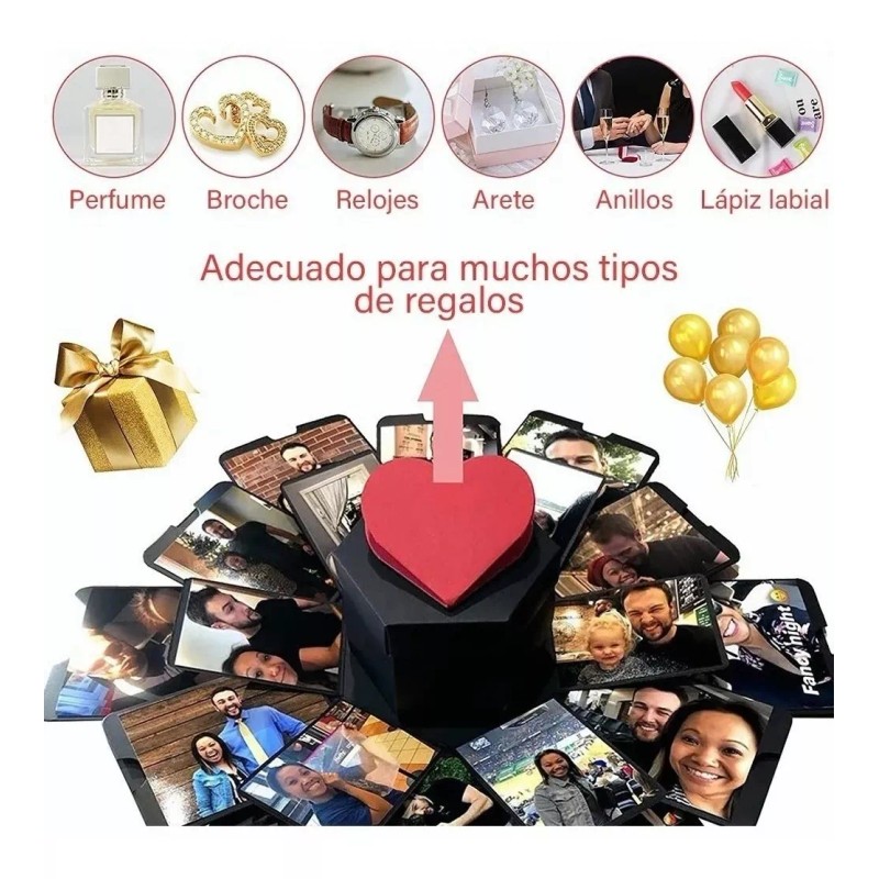 Francisco® Caja Explosion Con Forma Hexagonal Para Regalo Sopresa