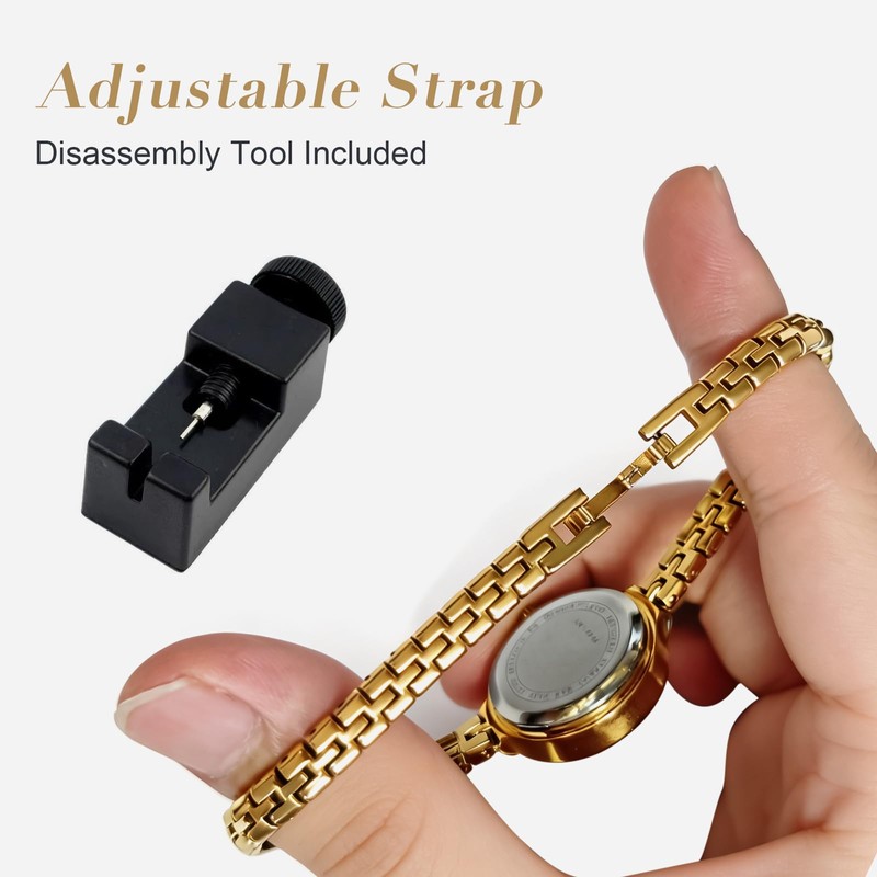 eYotto Small Dainty Watches for Women, Round Quartz Waterproof Dress