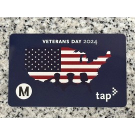 NEW Active Veterans Day 2024 Los Angeles Metro LA TAP Fare Card Bus Rail Subway
