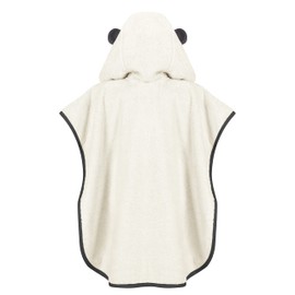 LAYNENBURG Premium Bath Poncho Children with Hood - 100% Cotton - Oeko-Tex - Baby Boys Girls Towel Poncho Terry Cloth, Cream - Raccoon