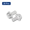 sourcing map Pack of 20 Phillips Hexagonal Flange Bolts M6
