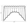 Creative Linens Battenburg Lace Kitchen Curtain 38" L Swags White