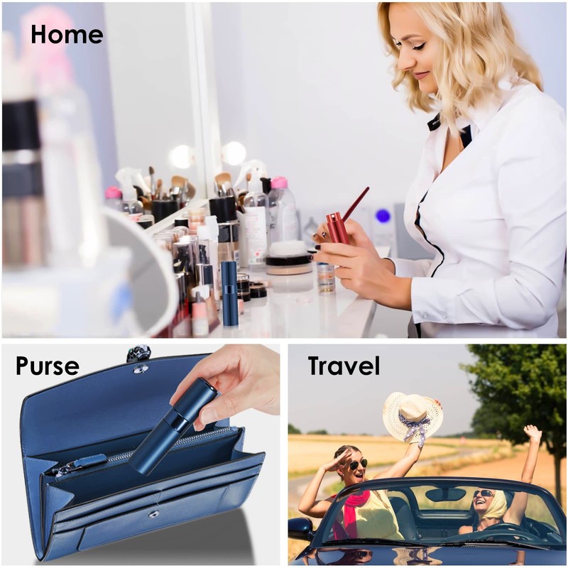 Saiveina 8ml Travel Perfume Atomizer Bottles Refillable, Mini Atomizer Sprayer
