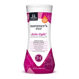 Summer's Eve Amber Nights with Oat and Shea Extracts, Daily Refreshing All Over Feminine Body Wash, Removes Odor, Feminine Wash pH Balanced, 15 fl oz