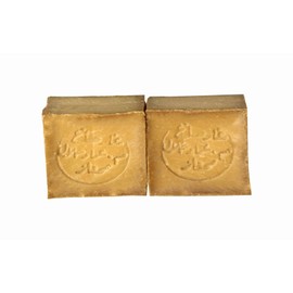 Organic JALAL Aleppo Soap with 16% Laurel Oil, Cube Size, 2 Soaps of 200 g (400 g), Handmade in Turkey, Traditional Recipe, 100% Natural Soap