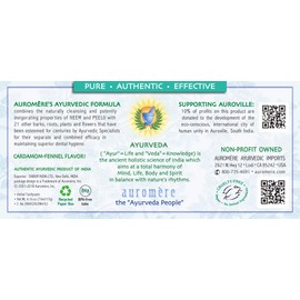 Auromere Ayurvedic Herbal Toothpaste, Cardamom Fennel, Foam Free - Vegan, Natural, Non GMO, SLS Free, Fluoride Free, Gluten Free, with Neem & Peelu (4.16 oz), 12 Pack