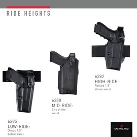 Safariland, 6280, SLS, Level 2 Retention Duty Holster, Fits: Sig Sauer P229, Mid-Ride, Plain Black, Right Hand