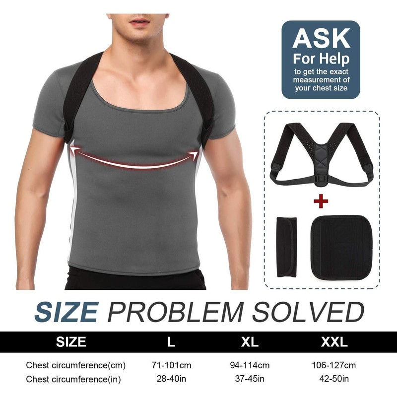 Nanet Posture Corrector Posture support Brace Adjustable Straight Strap for