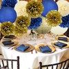 Navy Blue Cream and Gold Graduation Decorations Kit- Congrate Grad