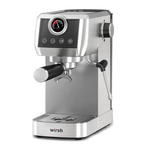 wirsh Espresso Machine, 20 Bar Semi-Automatic Espresso Maker with Pressure