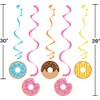 Happium Party Colourful Donuts Hanging Swirls - 6 Pcs, Paper,