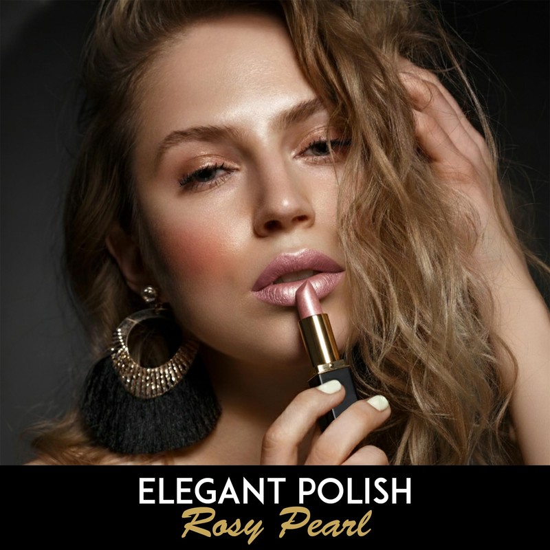 L'Paige Designer Lipstick - Rosy Pearl Color with Aloe Vera,