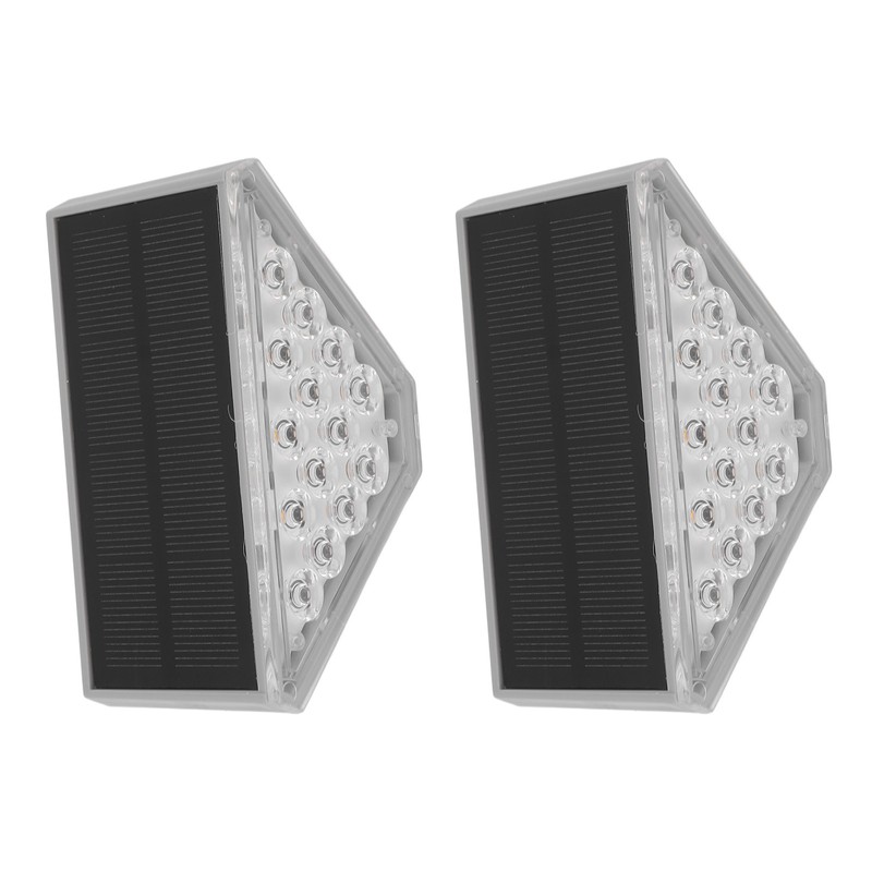 2 Set Solar Step Lights Triangle Solar Stair Light IP68