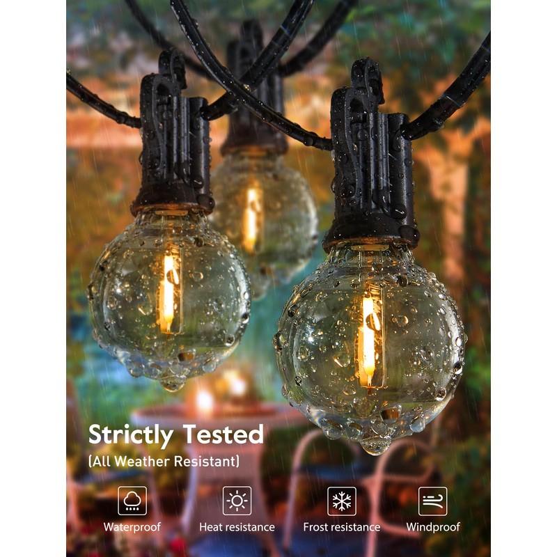 Brightown Outdoor String Lights 29 Feet G40 LED Patio Lights,