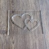 Double Heart Router Template, Clear Acrylic Template, Woodworking Router Template
