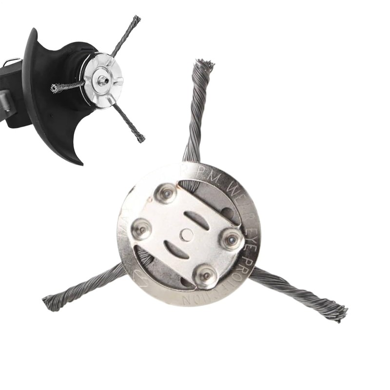 Steel Wire Wheel Grass Trimmer | String Cutter 6 Inch