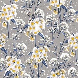 KAMTAIVOY Peel and Stick Wallpaper White/Blue Floral Contact Paper Removable Self-Adhesive Waterproof Flower Wallpaper Wall Mural Decoration 15.71'' x 118.1'' for Bedroom Bathroom