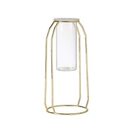 Single STEM VASE W/Gold Trim 9.25IN - Home Decor - 1 Piece