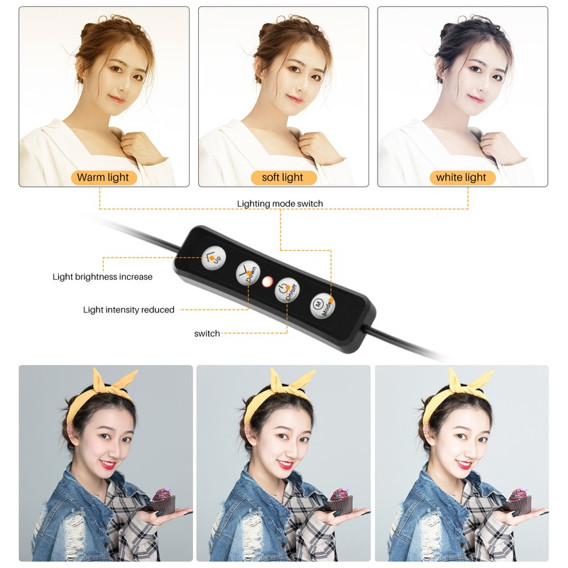 Mini 4 Inch LED Ring Light Clip-on Laptop Video Conference