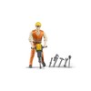 Construction worker with accessories
