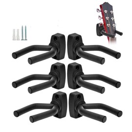 VEIDIA 6 Pcs Guitar Hangers Keep Hook Holder Wall Mount for All Size Guitars, Bass, Mandolin, Banjo