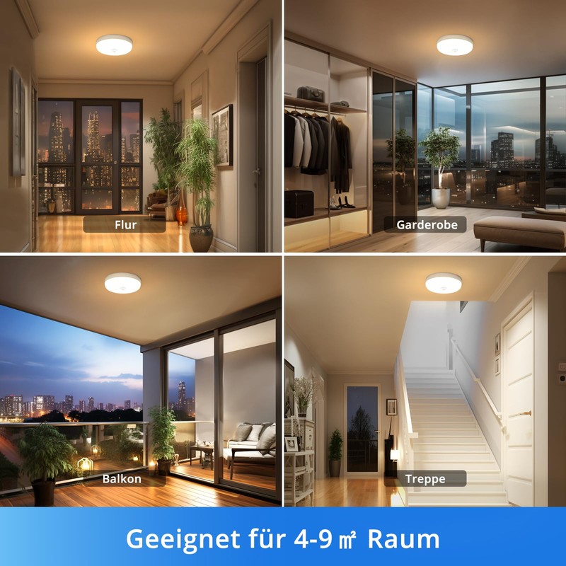 Combuh LED Ceiling Light with Motion Sensor Indoor Round Ceiling