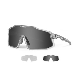 LECAGE Photochromic Cycling Glasses for Men and Women, Photochromic Polarised Sports Sunglasses, UV400 Protection, Cycling Glasses, Sports Glasses for Fast Cycling, MTB, Running (Grey)