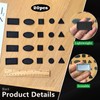 20 Pcs Black Mini Geometric Shapes Iron on Patches, Small