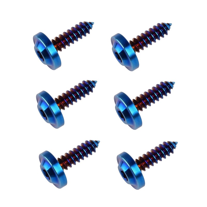 Dingtai 6pcs Titanium M4 M5 M6 15 17 20 25mm