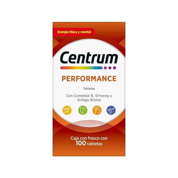 Multivitamínico Centrum Performance con Vitaminas del Complejo B 100 Tabletas