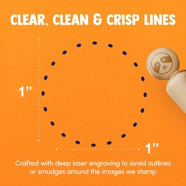 Dotted Circle Outline Rubber Stamp for Stamping Crafting Planners - 1 Inch Medium