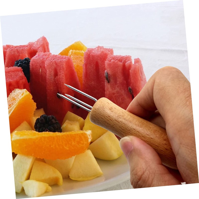 Mipcase 3sets Stainless Steel Barbecue Forks with Handle Versatile BBQ