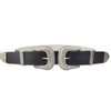 AXESORIA: Silver Western Double Buckle Belt Black S
