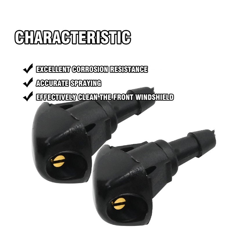 JUUDDENPARTS 2Pcs 76810-SEA-A01 Front Windscreen Washer Nozzles Replacement for Honda
