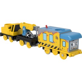 Thomas & Friends Motorized Toy Train Wreck ‘n Roll Carly The Crane with Construction Wrecking Ball for Preschool Kids Ages 3+ Years