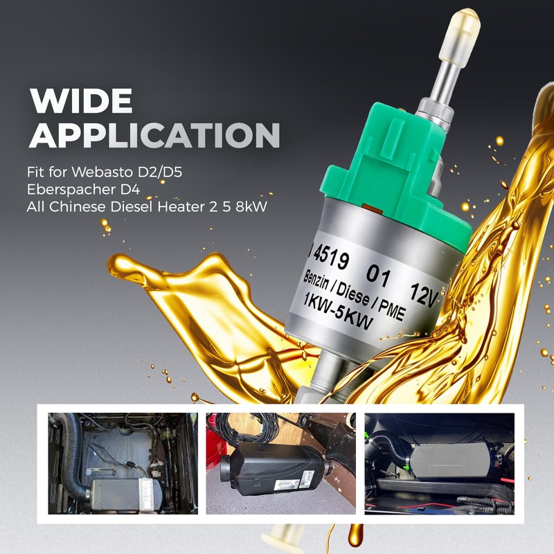 Low Noise 12v Diesel Heater Fuel Pump With Filter Function