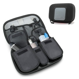 USA Gear Case for Vape - Vape Holder with Hard Shell Exterior, 3 Removable Pouches & Scratch Resistant Interior - Compatible with Vape Mod, Vape Juices & More Vape Accessories (CASE ONLY) - Black