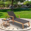 Costway 2PCS Patio Chaise Lounge Folding Reclining Beach w/4-Level Adjustable