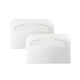 Commercial Toilet Seat Cover Dispenser Wall Mount (2-Pack), White Half-Fold Toilet Seat Cover Holder for Bathroom/Restroom