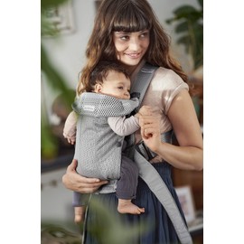 BabyBjörn Baby Carrier Mini Air, Gray, Suitable for Newborns and Upwards, 1 Piece