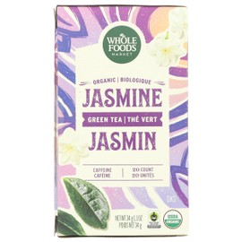 Whole Foods Market, Tea Green Jasmine Organic, 20 Count