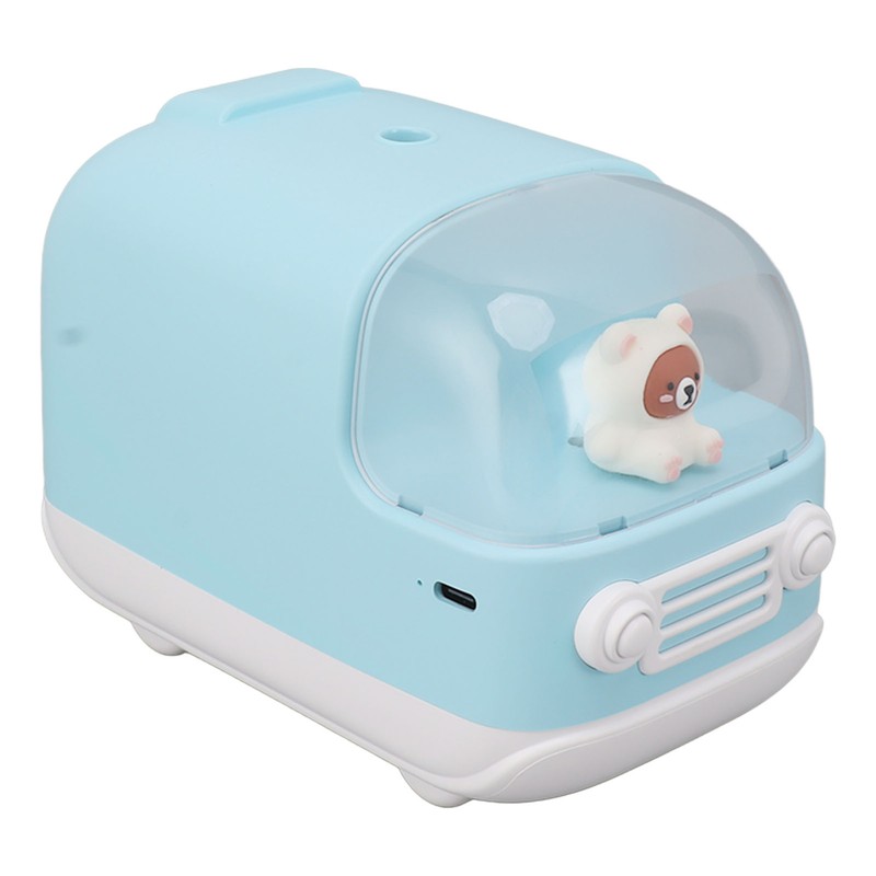 Cute Small Humidifier 350ml Bear Bus Shape USB Charging Portable
